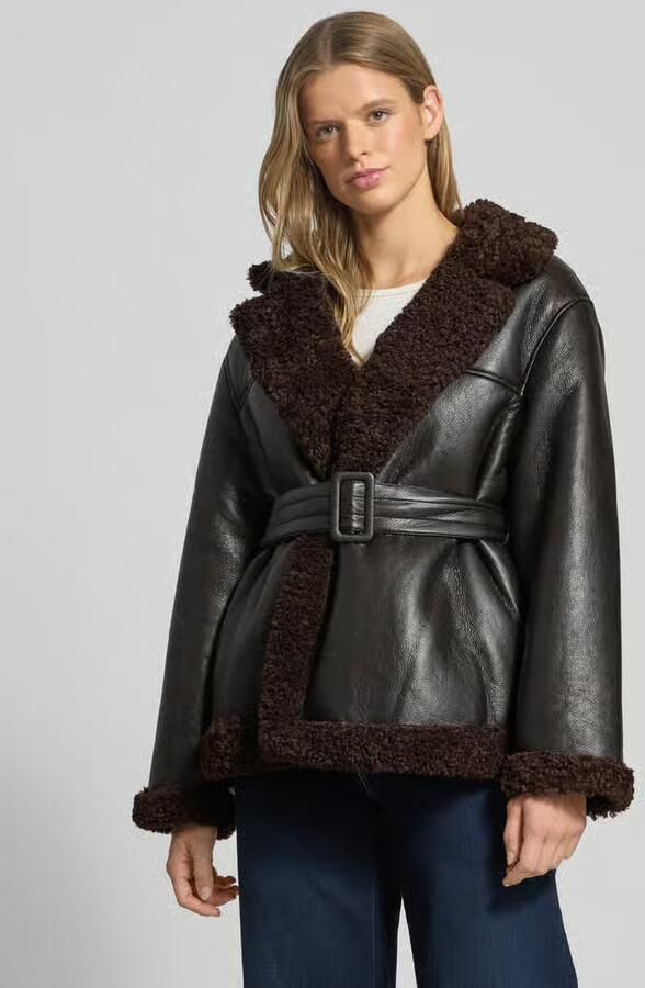 Gina Tricot Regular fit jack in leerlook model 'Teddy' - Foto 4