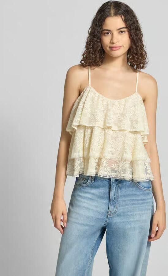 Gina Tricot regular fit met all-over kant met bloemenmotief - Foto 2