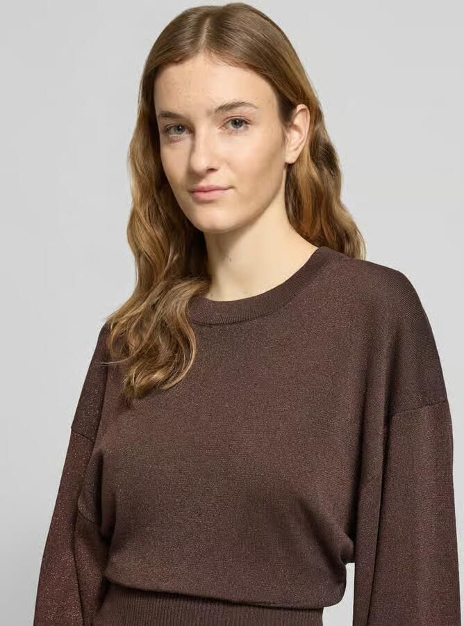 Gina Tricot Regular fit pullover van viscosemix in gebreide look