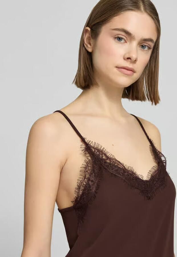 Gina Tricot Regular fit top met kant - Foto 2