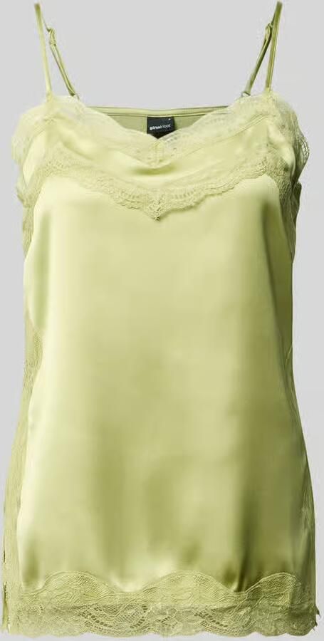 Gina Tricot regular fit top met kant - Foto 2
