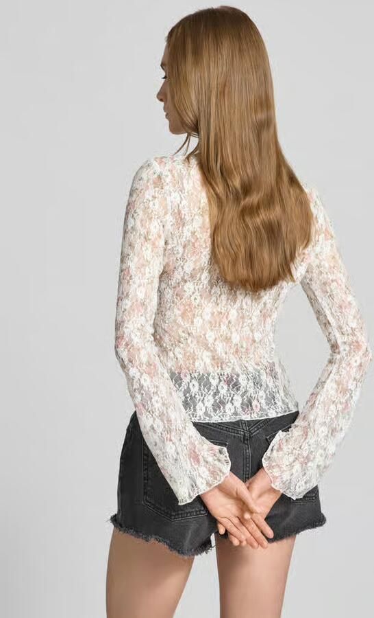 Gina Tricot Shirt met lange mouwen en druppelvormige hals - Foto 4