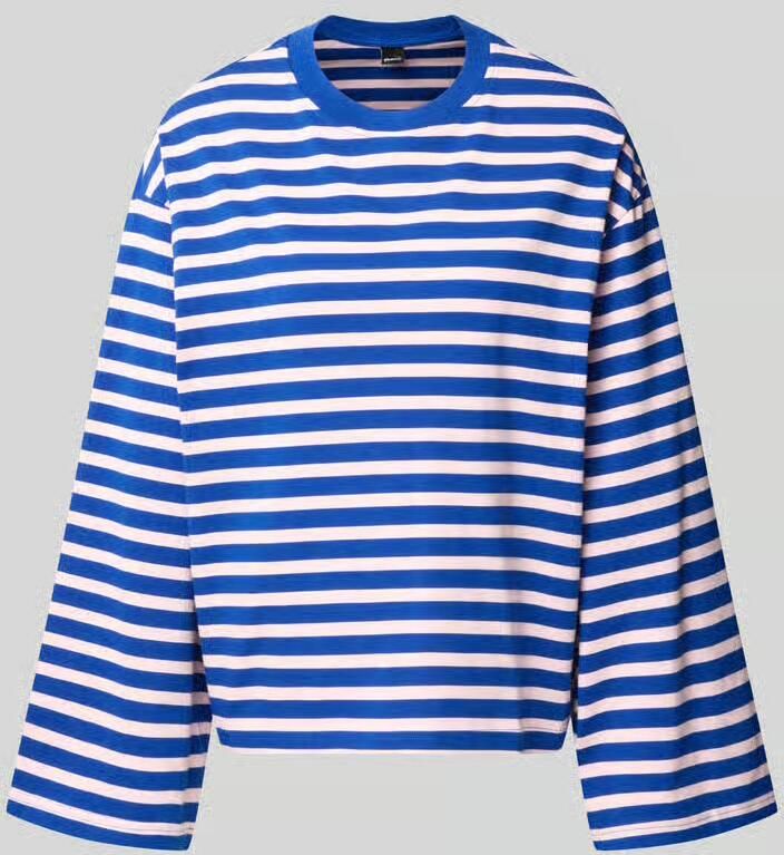 Gina Tricot Shirt met lange mouwen in all-over look met ronde hals
