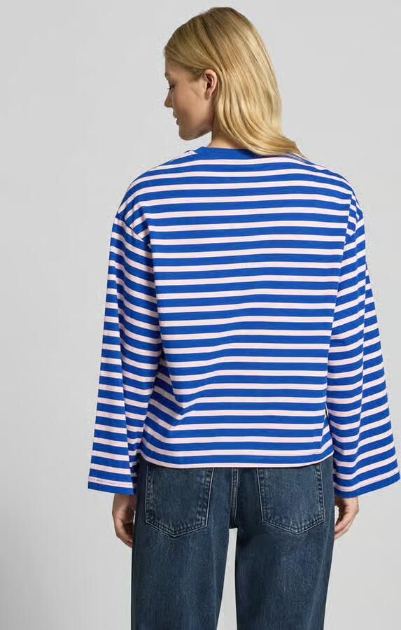 Gina Tricot Shirt met lange mouwen in all-over look met ronde hals - Foto 3