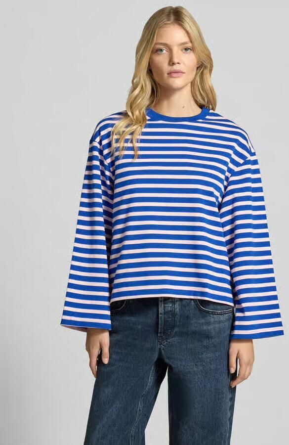 Gina Tricot Shirt met lange mouwen in all-over look met ronde hals - Foto 2