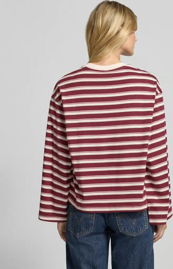 Gina Tricot Shirt met lange mouwen in all-over look met ronde hals - Foto 3