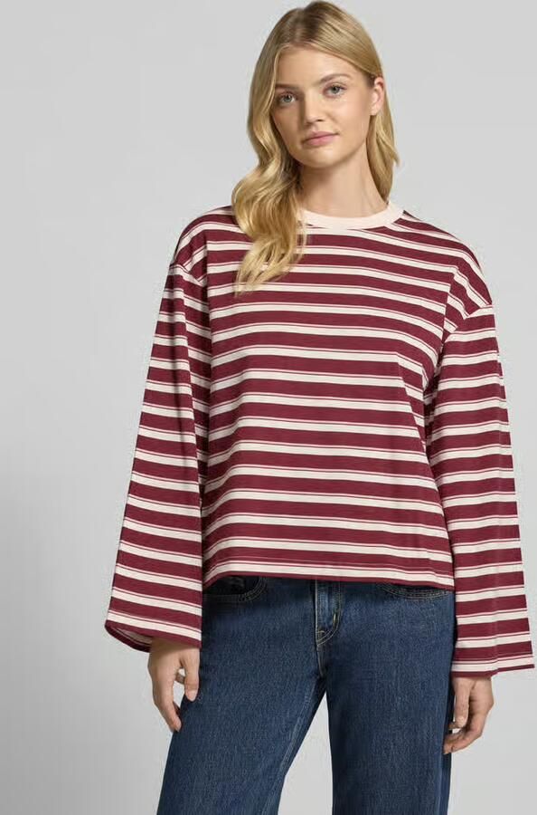 Gina Tricot Shirt met lange mouwen in all-over look met ronde hals - Foto 2