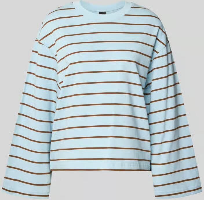 Gina Tricot Shirt met lange mouwen in all-over look met ronde hals