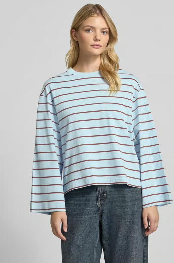 Gina Tricot Shirt met lange mouwen in all-over look met ronde hals - Foto 3