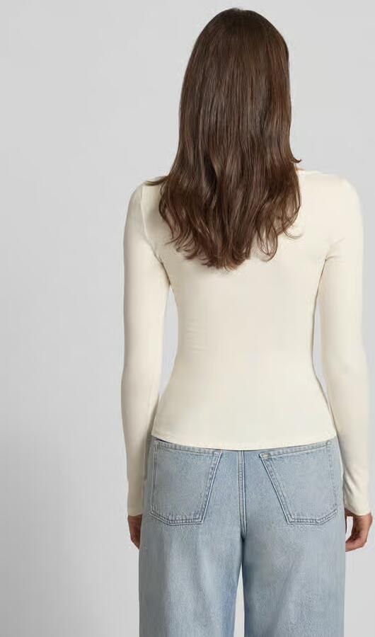 Gina Tricot Shirt met lange mouwen met V-hals en kant - Foto 2