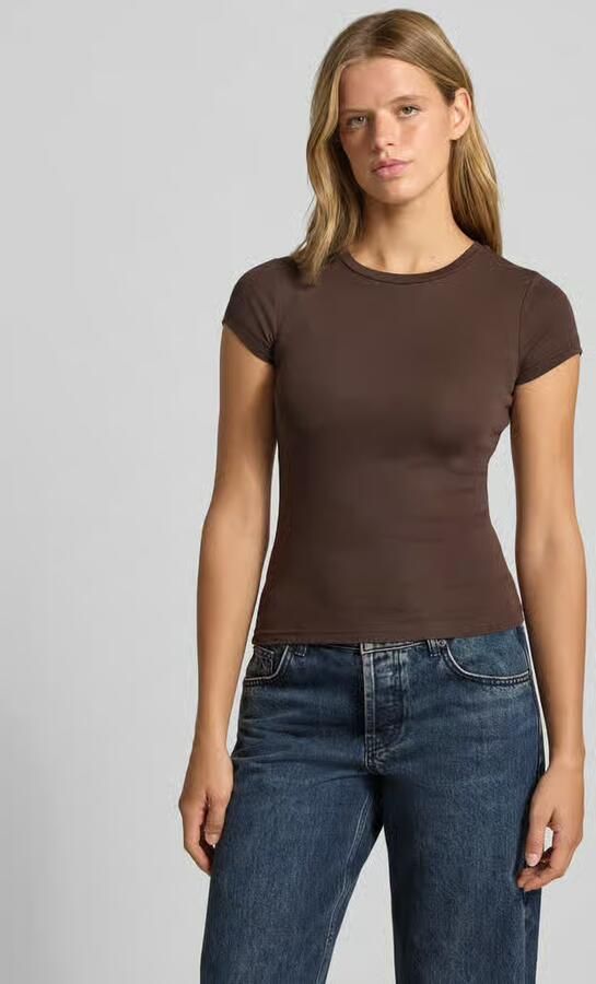 Gina Tricot skinny fit t-shirt van katoenmix - Foto 2