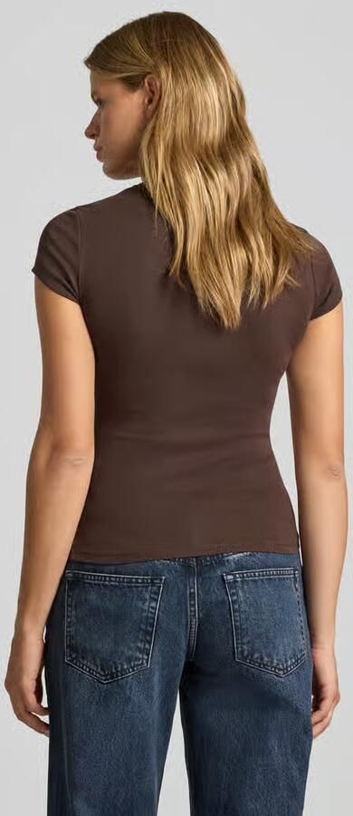 Gina Tricot skinny fit t-shirt van katoenmix - Foto 3