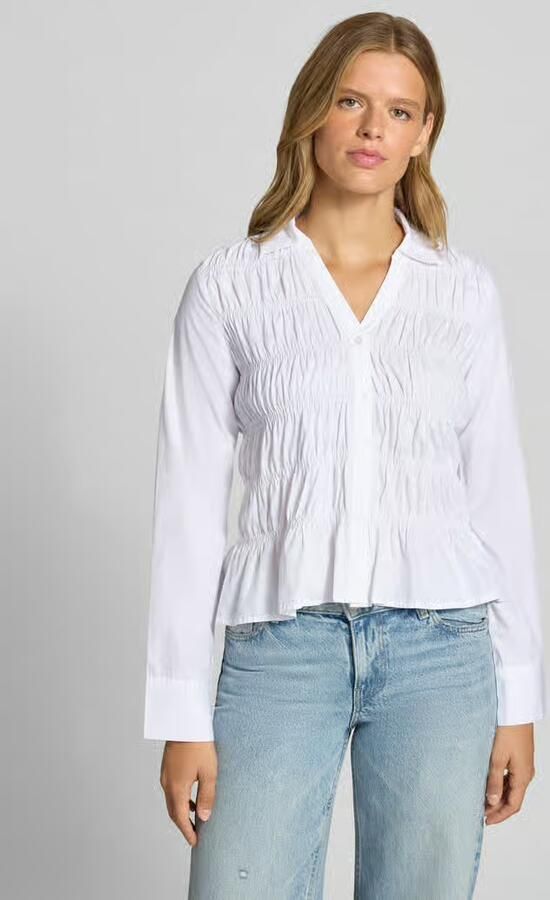 Gina Tricot slim fit blouse met smokdetails - Foto 3