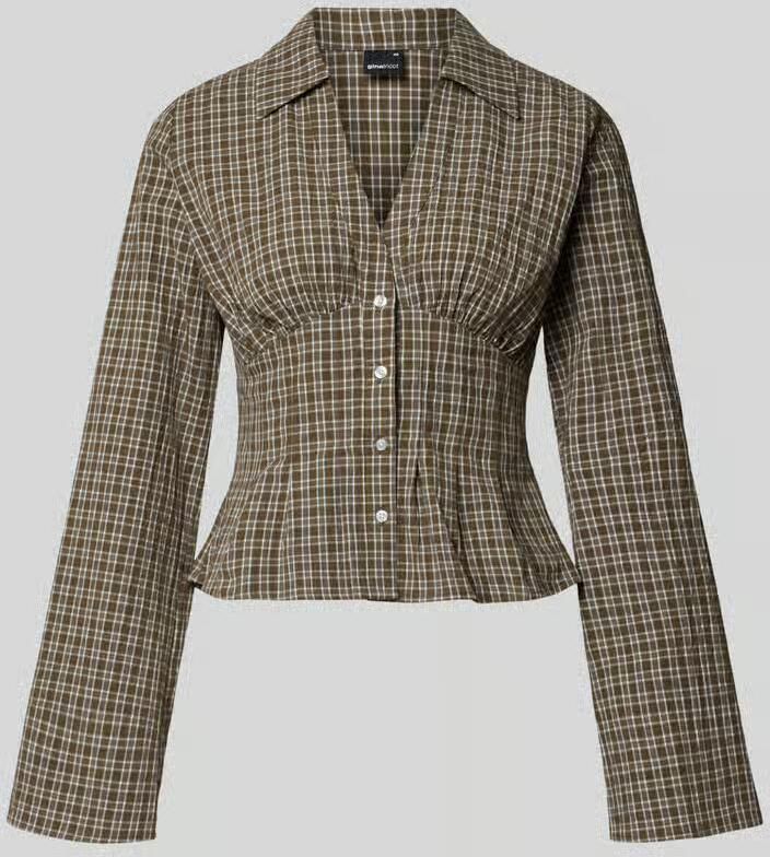 Gina Tricot slim fit blouse met V-hals