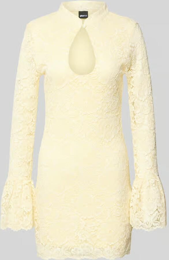 Gina Tricot Slim fit mini-jurk met all-over kant
