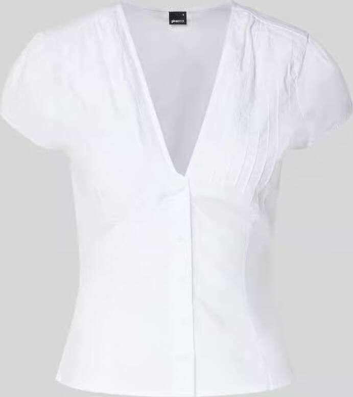 Gina Tricot slim fit overhemdblouse met V-hals - Foto 2
