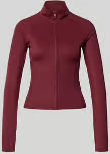 Gina Tricot Slim fit sweatjack met opstaande kraag model 'Yoga'