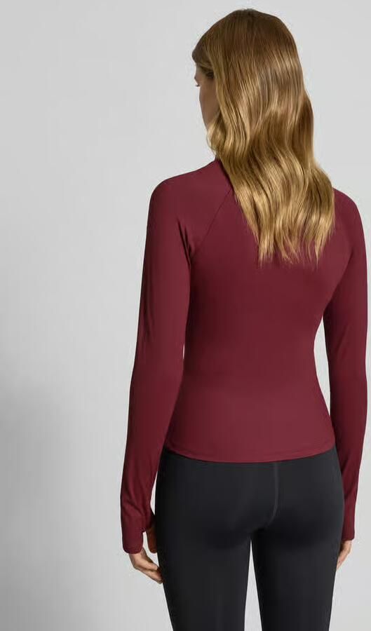 Gina Tricot Slim fit sweatjack met opstaande kraag model 'Yoga' - Foto 3