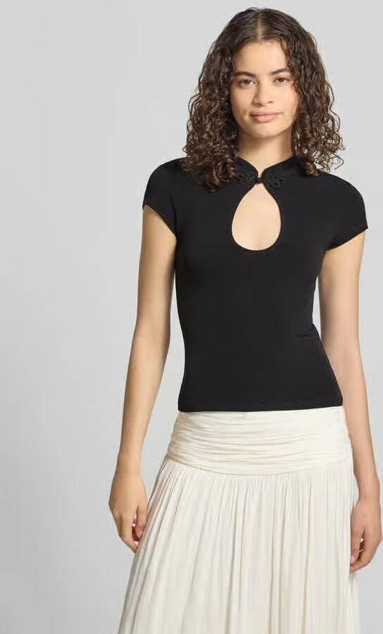 Gina Tricot slim fit T-shirt met cut-out - Foto 3