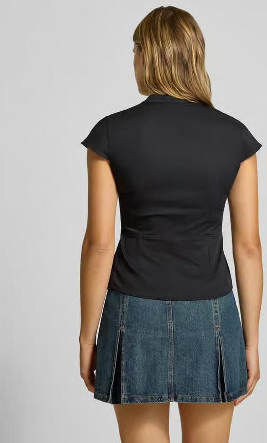 Gina Tricot Slim fit t-shirt van katoenmix - Foto 3