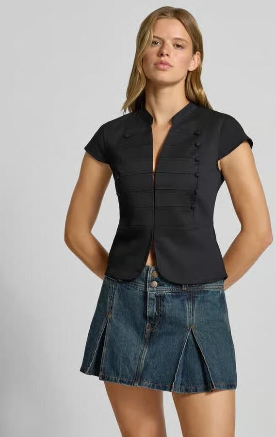 Gina Tricot Slim fit t-shirt van katoenmix - Foto 2