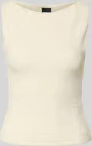 Gina Tricot slim fit top met florale all-over stitching model 'Jacquard'