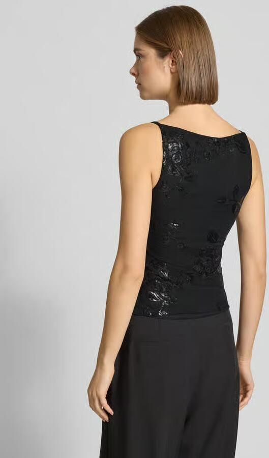 Gina Tricot Slim fit top met florale paillettenversiering - Foto 3