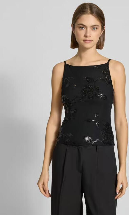 Gina Tricot Slim fit top met florale paillettenversiering - Foto 2