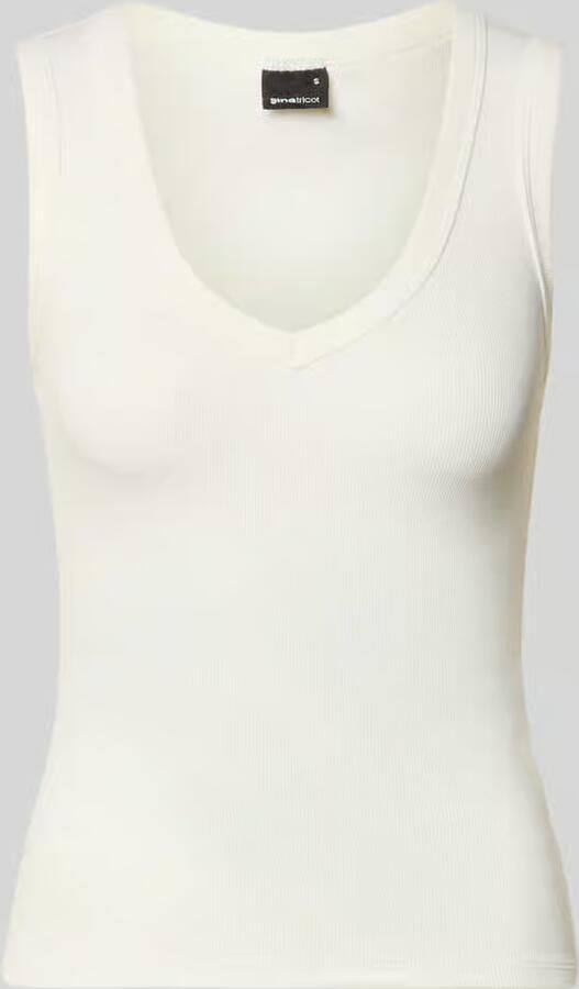 Gina Tricot slim fit top met V-hals - Foto 2
