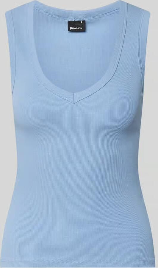 Gina Tricot slim fit top met V-hals - Foto 2