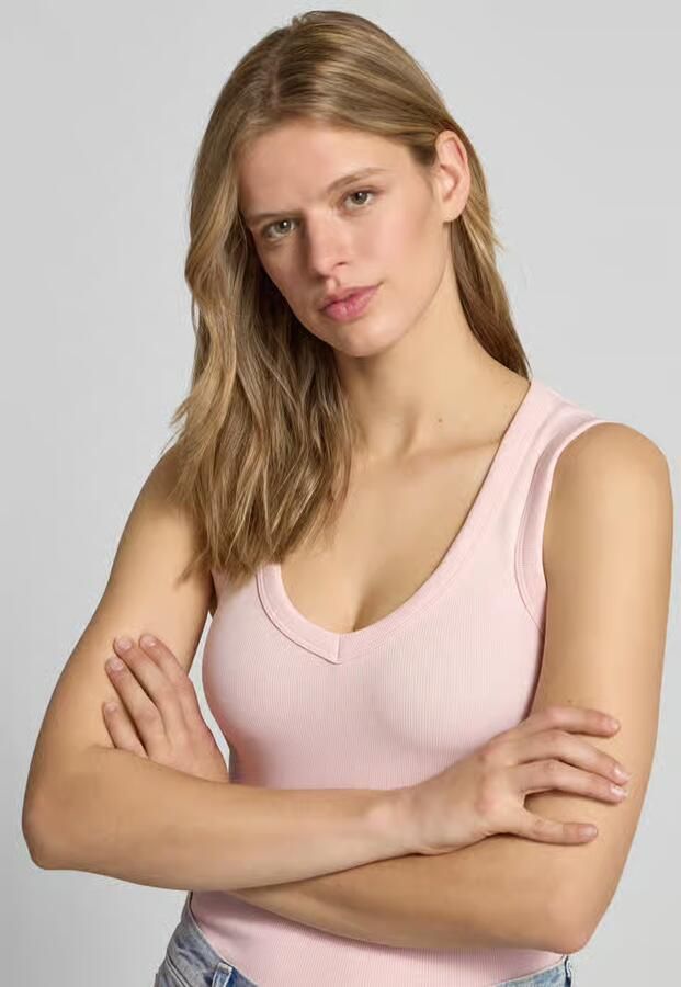 Gina Tricot slim fit top met V-hals