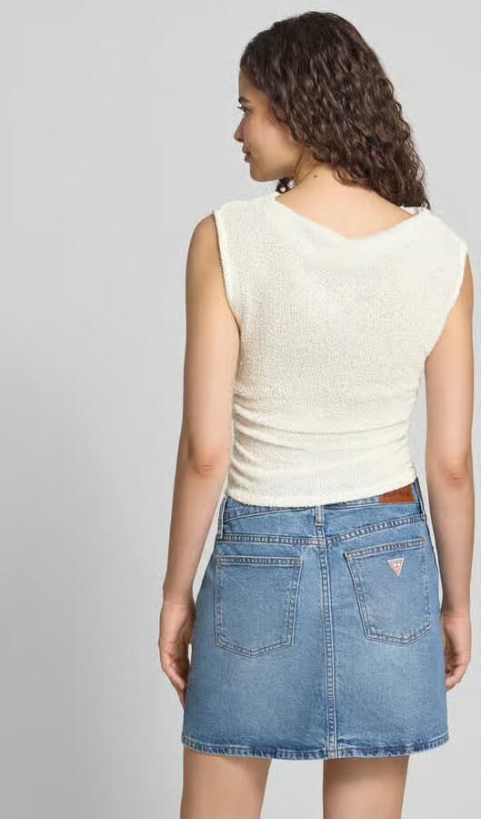 Gina Tricot Top in bouclé-look met boothals - Foto 3