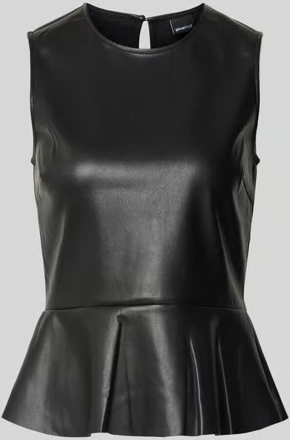 Gina Tricot Top in leerlook en knoopsluiting aan de achterkant - Foto 2