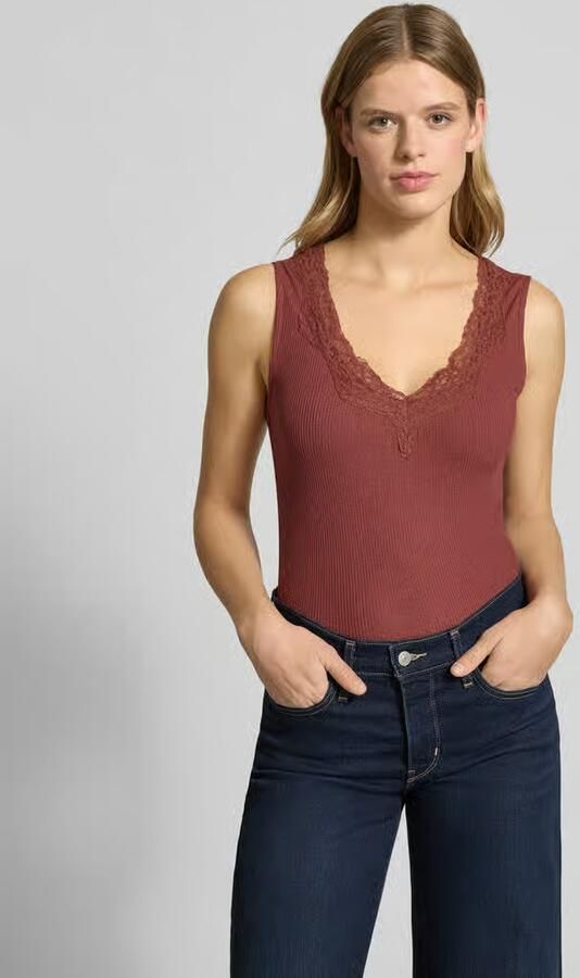 Gina Tricot Top met bandjes met V-hals en Kant - Foto 3