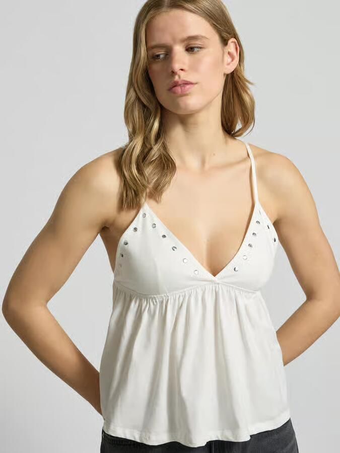 Gina Tricot Top met bandjes met V-hals en studs