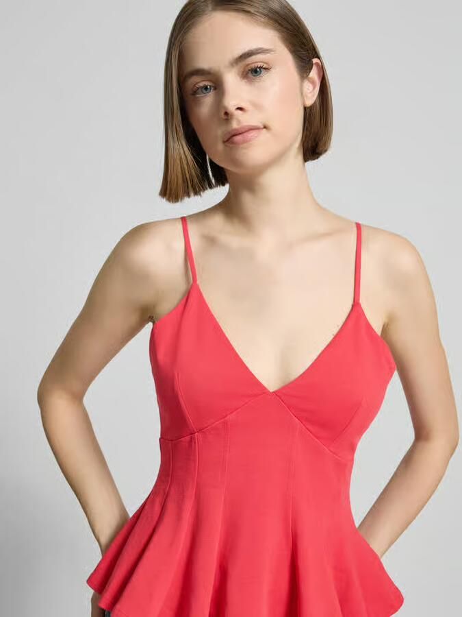 Gina Tricot Top met bandjes met V-hals model 'Peplum'