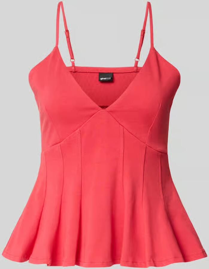 Gina Tricot Top met bandjes met V-hals model 'Peplum' - Foto 2