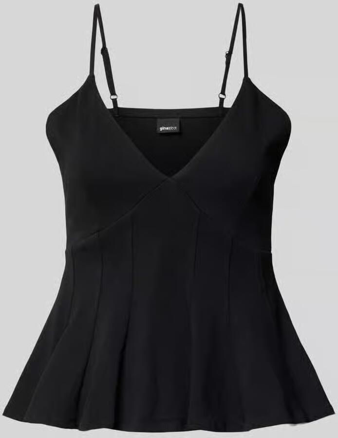 Gina Tricot Top met bandjes met V-hals model 'Peplum' - Foto 2
