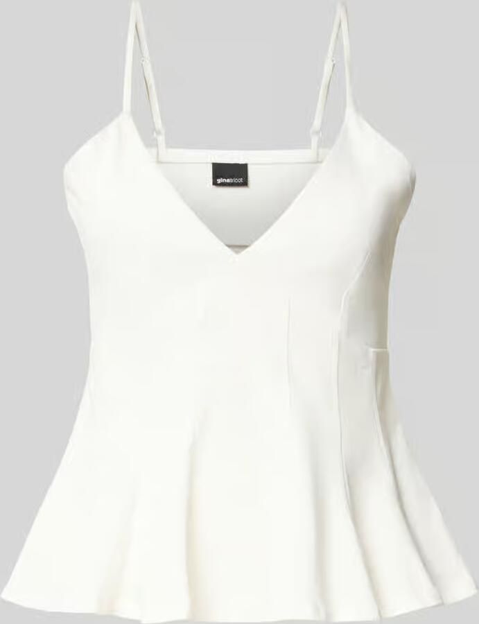 Gina Tricot Top met bandjes met V-hals model 'Peplum' - Foto 2