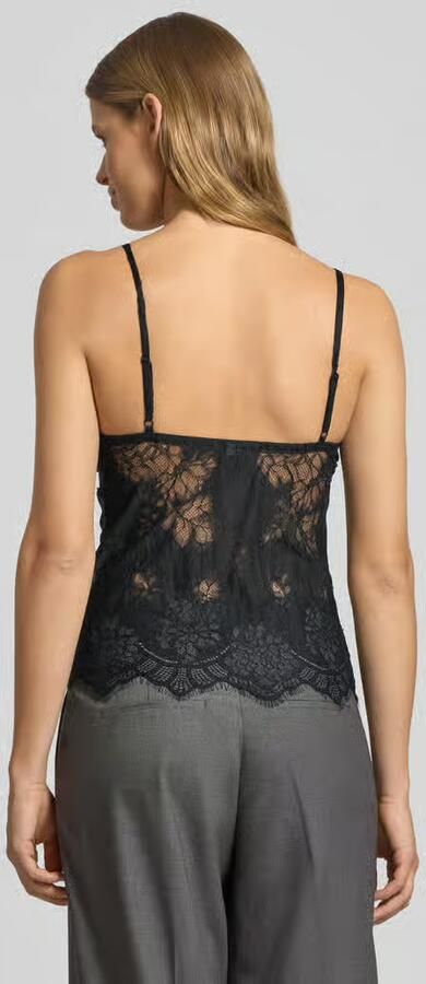 Gina Tricot Top met bandjes van kant met V-hals