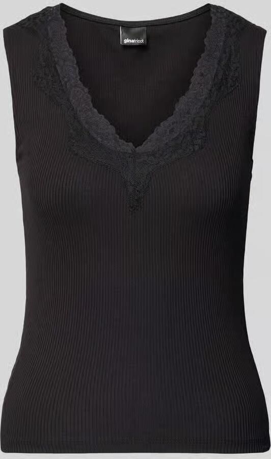 Gina Tricot Top met bandjes met V-hals en Kant - Foto 2