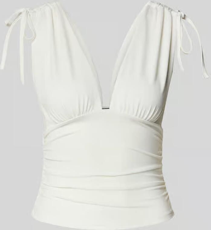 Gina Tricot Top met V-hals en vetersluiting - Foto 2