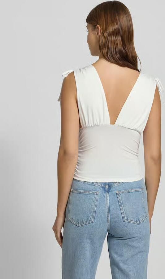 Gina Tricot Top met V-hals en vetersluiting - Foto 4