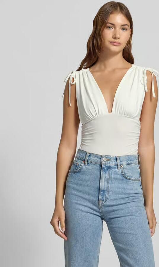 Gina Tricot Top met V-hals en vetersluiting - Foto 3