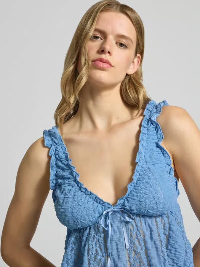 Gina Tricot Top van kant met strikdetail