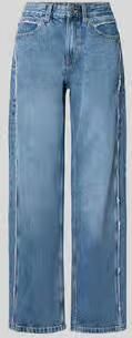 Gina Tricot Wide leg jeans met franjestiksels