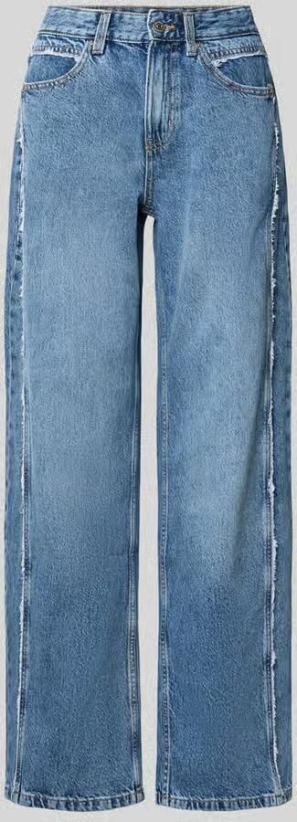 Gina Tricot Wide leg jeans met franjestiksels - Foto 2