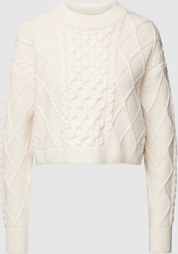 Gina Tricot Korte gebreide pullover met ronde hals model 'HAILEY'