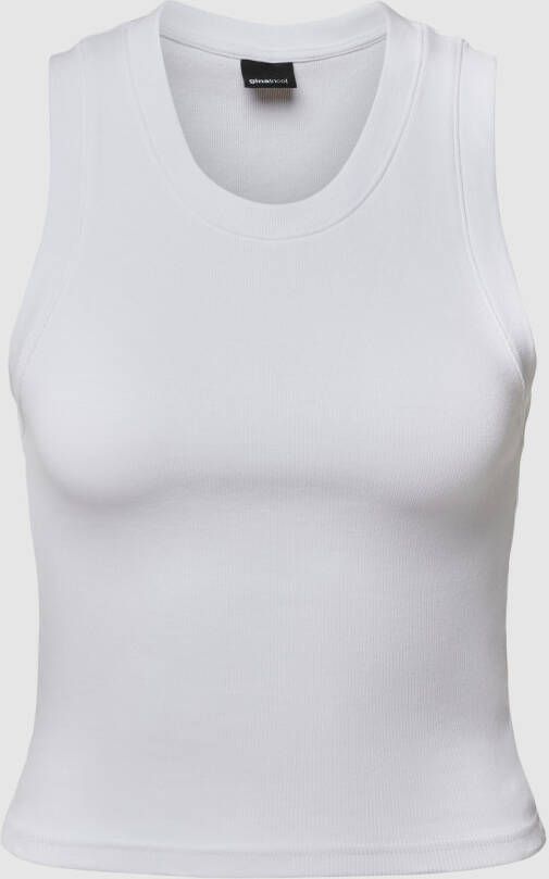 Gina Tricot Korte top met ronde hals model 'Kay'