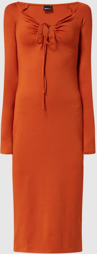 Gina Tricot Midi-jurk met druppelvormige hals model 'Helin'